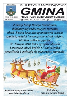 Gmina : biuletyn samorządowy : pismo Rady Gminy Jeżów Sudecki, 2009, nr 81