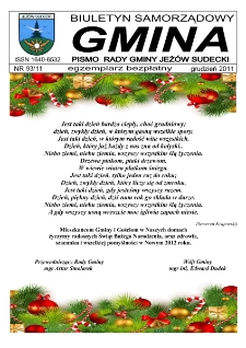 Gmina : biuletyn samorządowy : pismo Rady Gminy Jeżów Sudecki, 2011, nr 93