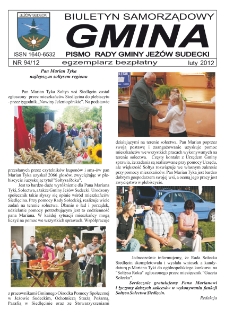 Gmina : biuletyn samorządowy : pismo Rady Gminy Jeżów Sudecki, 2012, nr 94