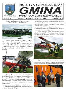 Gmina : biuletyn samorządowy : pismo Rady Gminy Jeżów Sudecki, 2016, nr 120