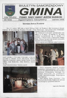 Gmina : biuletyn samorządowy : pismo Rady Gminy Jeżów Sudecki, 2009, nr 78