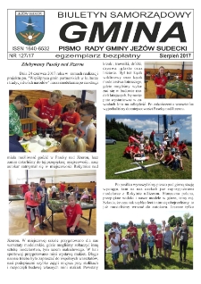 Gmina : biuletyn samorządowy : pismo Rady Gminy Jeżów Sudecki, 2017, nr 127