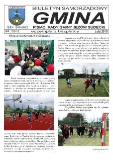 Gmina : biuletyn samorządowy : pismo Rady Gminy Jeżów Sudecki, 2018, nr 130
