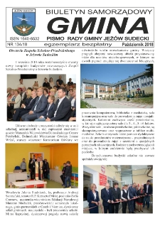 Gmina : biuletyn samorządowy : pismo Rady Gminy Jeżów Sudecki, 2018, nr 134