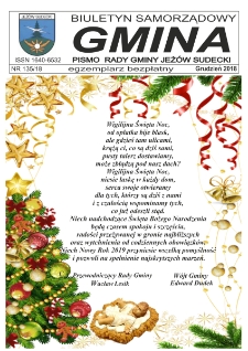 Gmina : biuletyn samorządowy : pismo Rady Gminy Jeżów Sudecki, 2018, nr 135