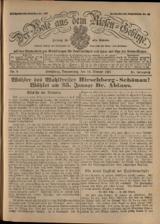 Der Bote aus dem Riesen-Gebirge : Zeitung für alle Stände, R. 95, 1907, nr 8