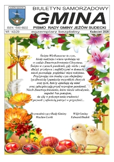 Gmina : biuletyn samorządowy : pismo Rady Gminy Jeżów Sudecki, 2020, nr 142