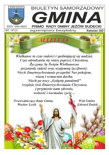 Gmina : biuletyn samorządowy : pismo Rady Gminy Jeżów Sudecki, 2021, nr 147