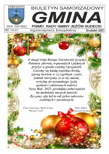 Gmina : biuletyn samorządowy : pismo Rady Gminy Jeżów Sudecki, 2021, nr 151