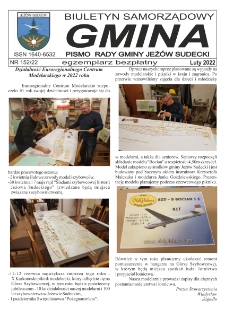 Gmina : biuletyn samorządowy : pismo Rady Gminy Jeżów Sudecki, 2022, nr 152