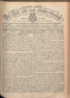 Der Bote aus dem Riesen-Gebirge : Zeitung für alle Stände, R. 95, 1907, nr 135