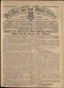 Der Bote aus dem Riesen-Gebirge : Zeitung f&uuml;r alle St&auml;nde, R. 95, 1907, nr 17