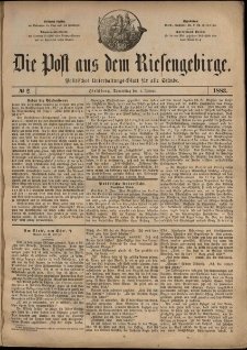 Die Post aus dem Riesengebirge, 1883, nr 2