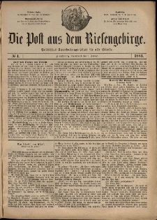 Die Post aus dem Riesengebirge, 1883, nr 4