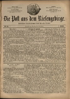 Die Post aus dem Riesengebirge, 1883, nr 18