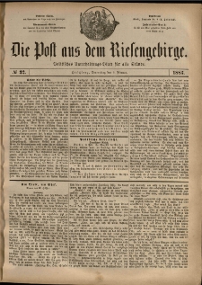 Die Post aus dem Riesengebirge, 1883, nr 32