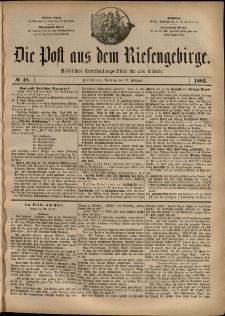 Die Post aus dem Riesengebirge, 1883, nr 48