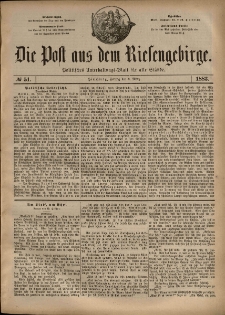 Die Post aus dem Riesengebirge, 1883, nr 51
