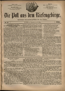 Die Post aus dem Riesengebirge, 1883, nr 52