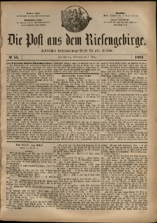 Die Post aus dem Riesengebirge, 1883, nr 55