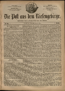 Die Post aus dem Riesengebirge, 1883, nr 62