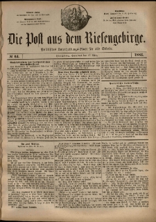 Die Post aus dem Riesengebirge, 1883, nr 64