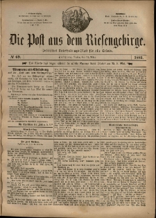 Die Post aus dem Riesengebirge, 1883, nr 69