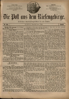 Die Post aus dem Riesengebirge, 1883, nr 80