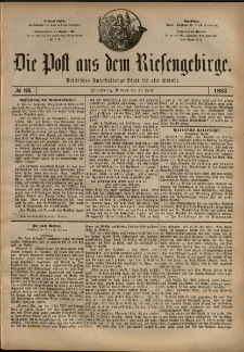 Die Post aus dem Riesengebirge, 1883, nr 83