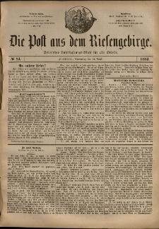 Die Post aus dem Riesengebirge, 1883, nr 84