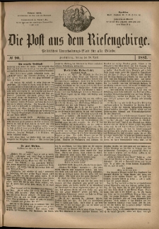 Die Post aus dem Riesengebirge, 1883, nr 90