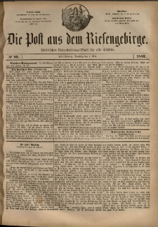 Die Post aus dem Riesengebirge, 1883, nr 99