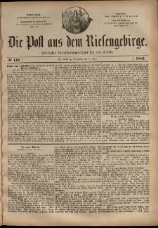 Die Post aus dem Riesengebirge, 1883, nr 110