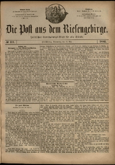 Die Post aus dem Riesengebirge, 1883, nr 111