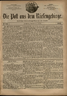 Die Post aus dem Riesengebirge, 1883, nr 113