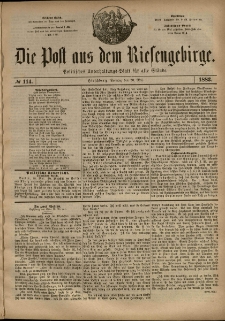 Die Post aus dem Riesengebirge, 1883, nr 114