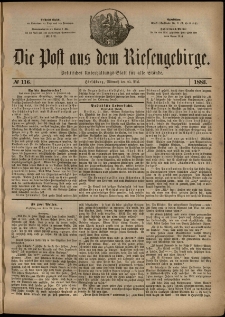Die Post aus dem Riesengebirge, 1883, nr 116