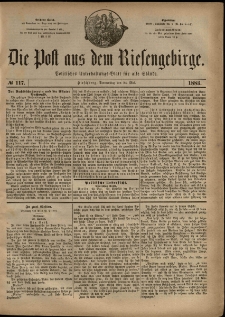 Die Post aus dem Riesengebirge, 1883, nr 117