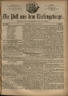 Die Post aus dem Riesengebirge, 1883, nr 120