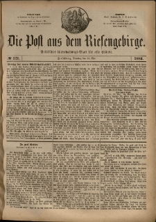 Die Post aus dem Riesengebirge, 1883, nr 121