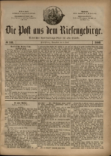 Die Post aus dem Riesengebirge, 1883, nr 131