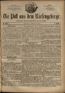Die Post aus dem Riesengebirge, 1883, nr 133