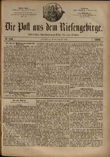 Die Post aus dem Riesengebirge, 1883, nr 136