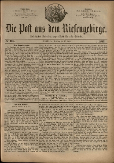 Die Post aus dem Riesengebirge, 1883, nr 138