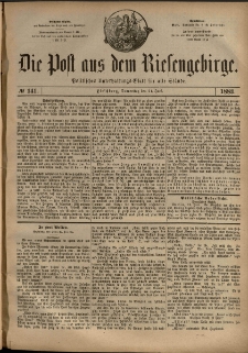 Die Post aus dem Riesengebirge, 1883, nr 141