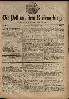 Die Post aus dem Riesengebirge, 1883, nr 143