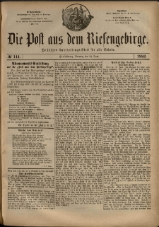 Die Post aus dem Riesengebirge, 1883, nr 144