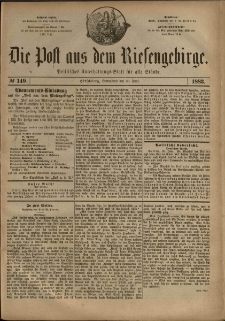 Die Post aus dem Riesengebirge, 1883, nr 149