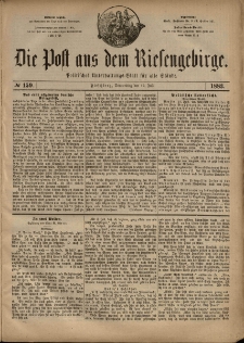 Die Post aus dem Riesengebirge, 1883, nr 159