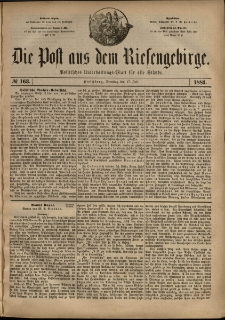 Die Post aus dem Riesengebirge, 1883, nr 163